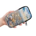 thumbnail image 2 of SEANATIVE Sunglasses Case Dual Compartment Eyeglasses Case Soft Lightweight Neoprene Zipper Glasses Pouch Shockproof Portable Eyewear Bag Waterproof Glasses Organizer, Beach Starfish Seashell, 2 of 7