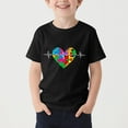 thumbnail image 2 of WRKEKC T-Shirts pour Garçons, Hauts d'Été pour Adolescents, T-Shirts Décontractés à Col Rond Imprimé Graphique Ample à Manches Courtes pour Garçons et Filles, 2 of 4