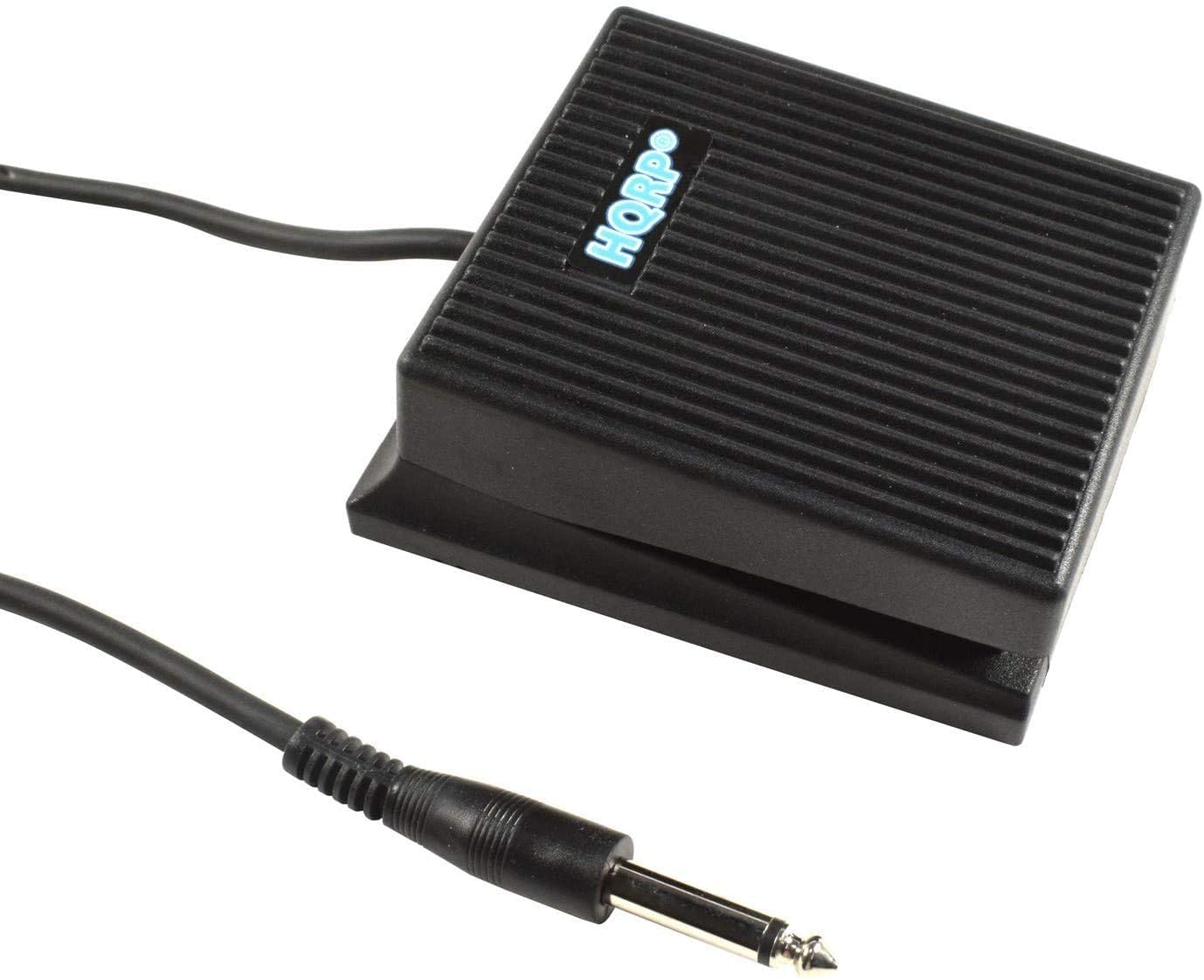 HQRP Sustain Pedal Foot Switch For Yamaha Keyboards (YPG-235, YPT-330, Etc.) – 1/4"