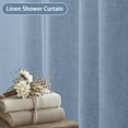 thumbnail image 2 of CAILDANL Linen Shower Curtain Beige Boho Farmhouse Shower Curtains for Bathroom Natural Cloth Cotton Fabric Liner Cream 72 x 72 Inch Modern, 2 of 5