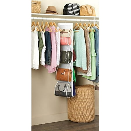 - Maven Gifts: Whitmor 26-Sectuion Over the Door Shoe Shelves and White Crystal Collection 8 Section Handbag File