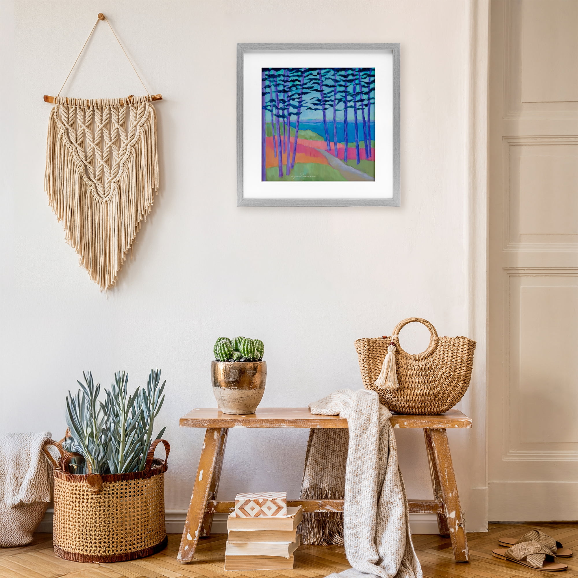 Stupell Industries Razzle Dazzle Forest Scene Gray Framed Print Under Glass, design by Lynn Ericson Fine Art