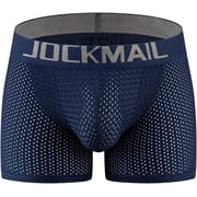 JOCKMAIL Men's Boxer Briefs Mesh Mens Underwear Boxer Back Mens Padded Underwear Boxer with Hip Pad