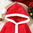 thumbnail image 5 of Infant Christmas Fall And Winter Long Sleeved Hooded Santa Dress Up Crawling Suit Toddler Girl Clothes 2t, 5 of 9