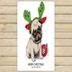 thumbnail image 1 of Toallas de pelota de juguete de Navidad ABPHQTO para cachorros Pug Toalla de Spa de mano de viaje 75x140 cm, 1 of 1