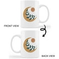 thumbnail image 5 of Boho Mug Cup,Abstract Boho Sun Moon Botanical Leaf Ceramic Mug-11oz Coffee Milk Tea Mug Cup,Bohemian Home Decor,Gifts for Boho Lovers Girls Women Coworkers, 5 of 5