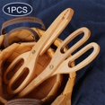 thumbnail image 4 of Pinzas de cocina,Pinzas de cocina de madera Pinza para alimentos Pinza para pasteles,Pinzas creativas tipo tijera para tostadora,pinzas para ensalada,Utensilios de madera Utensilios de cocina, 4 of 7