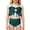#0137-Blue, variant on 2-12Years Girls Two Piece Swimsuit Set Nylon Fabric Solid Color Stylish Cut UV Protection Quick Dry Swimwear for Summer Beach