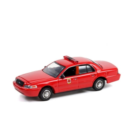 2001 Ford Crown Victoria Interceptor, Red - Greenlight 67020E/48 - 1/64 scale Diecast Model Toy Car