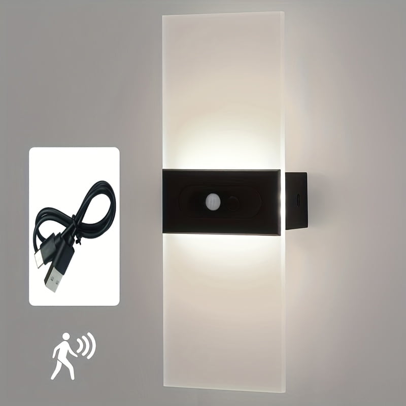 Battery Operated Wall Sconce, Wall Lights For Bedroom Living Room Hallway Decor, Rechargeable Motion Sensor Light Indoor, Magnetic Closet Lights, Wireless Under Counter Lights For Kitchen