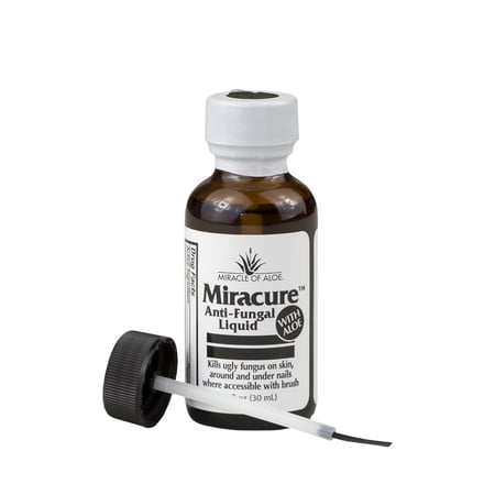 Miracle of Aloe Miracure Anti-Fungal Treatment Stops Fungus Growth Itching Discoloration - 1 Fl. Oz.