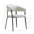 thumbnail image 3 of Belle Oatmeal Textured Leatherette Dining Chair with Metal Legs - Set of 4, 3 of 8