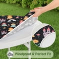 thumbnail image 5 of Black Princess Castle Rainbow Pattern Round Fitted Tablecloth with Elastic Edge,Dining Table Cover Waterproof,Outdoor Round Tablecloth for Camping,Dining,Indoor and Outdoor, 5 of 7