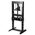 thumbnail image 1 of 12-Ton Hydraulic Shop Press with Press Plates, H-Frame Garage Benchtop Press with Adjustable Working Table, Red, 1 of 8