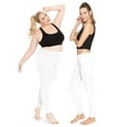 thumbnail image 2 of Stretch Is Comfort Women's Cotton Full Length Leggings White 3X, 2 of 6
