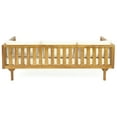 thumbnail image 4 of 3 Seater Daybed, Wood Daybed with Waterproof Fabric ,Creative Furniture for Living Room, Balcony ,Study, Patio, Pool , Backyard, Ideal for Naps, Relaxation and Entertaining, Teak,Beige, 4 of 7