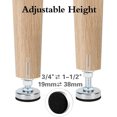 thumbnail image 2 of SURJDE 4 Sets M10 Leveling Feet, Furniture Levelers, Adjustable Table Feet with Tee Nut Kit, Heavy Duty Table Leg Leveler, Self Leveling Foot Screw on Machine Chair Furniture Cabinet Sofa-Silv, 2 of 7