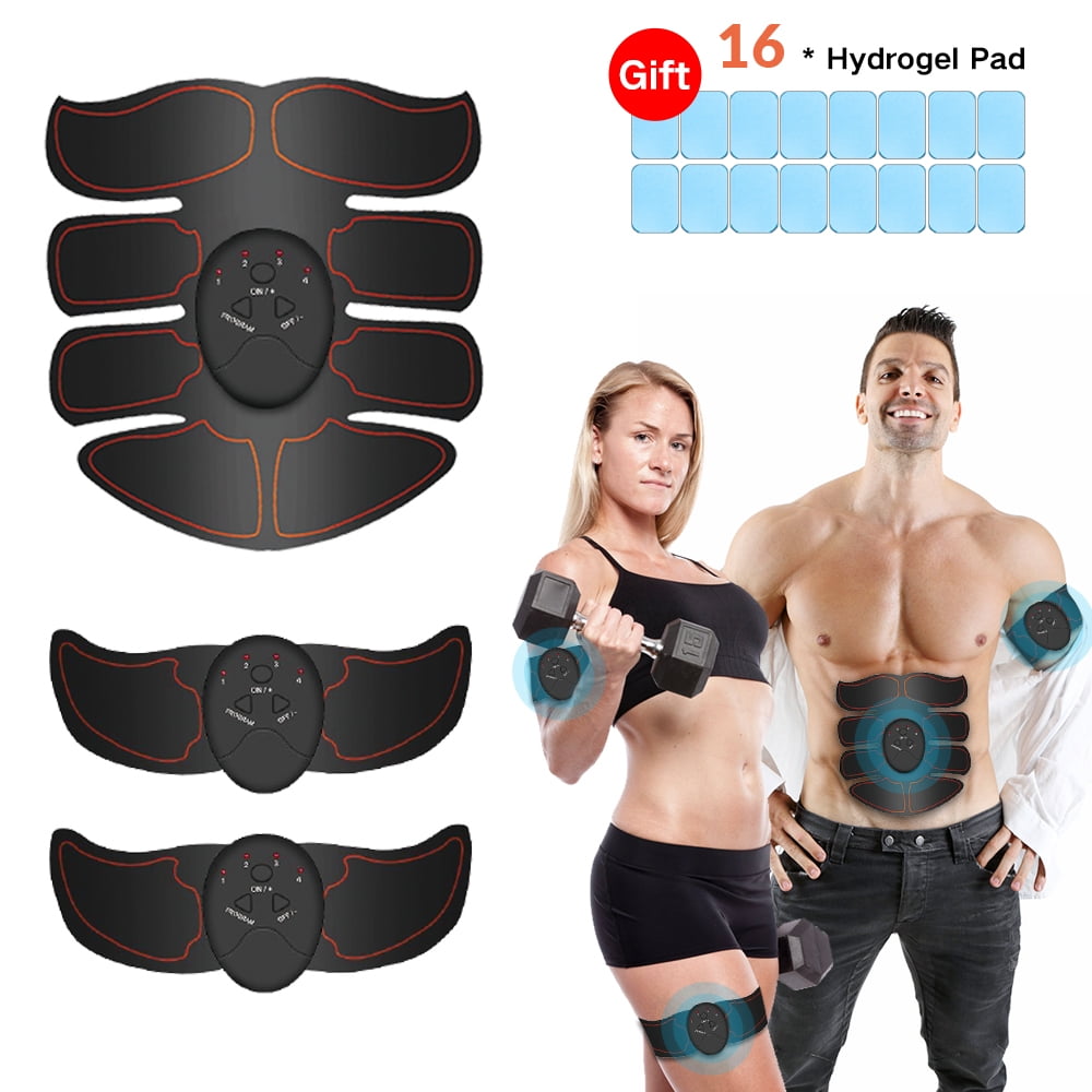 20X Gel Pads Sheet ABS Stimulator Trainer Abdominal Toning Belt Muscle Toner DSU