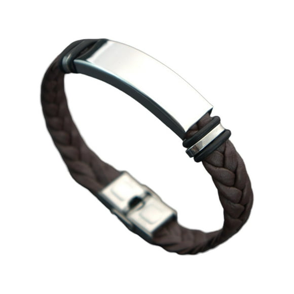 Pulsera del día de San Valentín Pulsera informal del día de la madre Pulsera con dijes de moda para Marrón Plata