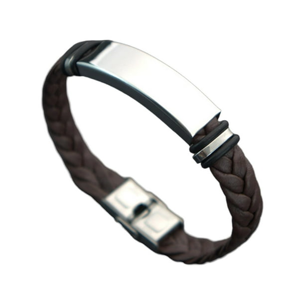 Pulsera del día de San Valentín Pulsera informal del día de la madre Pulsera con dijes de moda para Marrón Plata