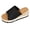 Black, variant on Platform Slides for Women Antislip Open Toe Wedge Sandals Comfy Footbed Arch Support Slip on Beach Dress Shoes Slippers Pink Size 7
