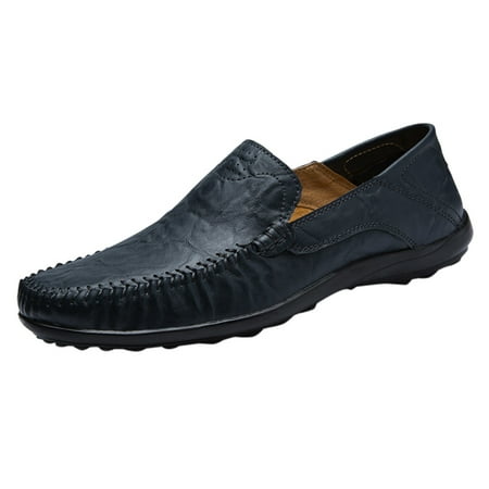 

Shoes Men S Large Size Business Leather Shoes Non-Slip Soft Driving Casual Peas Shoes