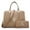 A-Dark Beige, variant on Dasein Women Large Handbag Purse Vegan Leather Satchel Work Bag Shoulder Tote with Matching Wallet