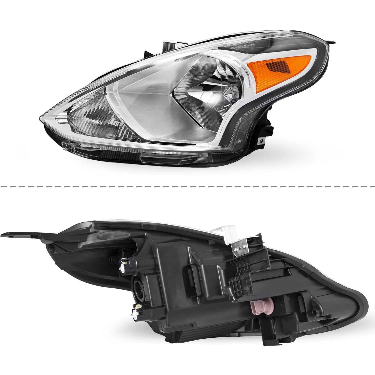 For 2015-2019 Nissan Versa 4DR Halogen Left Driver Headlights Assembly Headlamp