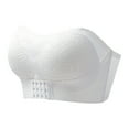 thumbnail image 4 of Women's Bra With Adjustable Straps Front-Close Push Up Lace Trim Comfortable Breathable Soft Underwear For Everyday Wear,White,XXXXXXL, 4 of 8