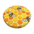 thumbnail image 2 of Lsque Honeycombs Round Bar chair cushion covers Velvet Fabric Premium Comfort Protects from Scratches and Stains for 14-17 Inch Chair- 14 inch, 2 of 7