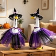 thumbnail image 6 of Sruoe Halloween Porch Goose Outfits, 23 Inch Porch Goose Clothes, Witch Hat Bow Skirt Outfit, Goose Clothes Dress, Duck Sculpture Clothes for Lawn Statue Cement Statue Yard Patio Party Decoration, 6 of 6