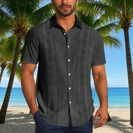 lcziwo Hawaiian Shirts for Men Tropical Beach Floral Print Hawaii
