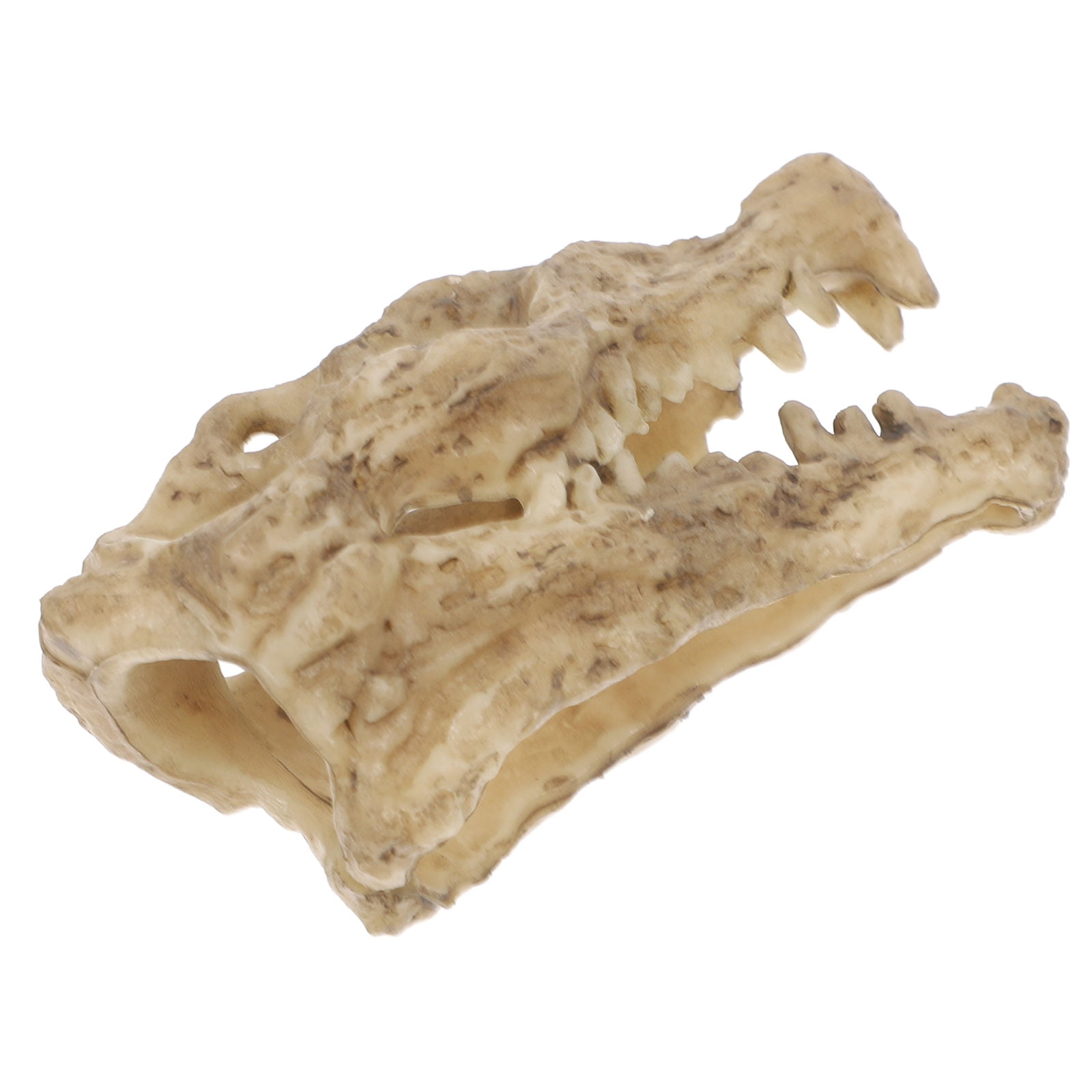 FOMIYES Resin Crocodile Skull Aquarium Decor for Fish Tank and Leopard Gecko Tank Accessories