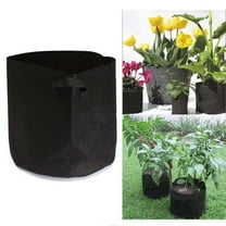 1 Gallon Nonwoven Grow Bags, Aeration Fabric Pots with Handles, Suitable for Garden Fruits, Vegetables and Flowers, Black