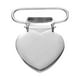 thumbnail image 4 of 20 pinzas para tirantes de moda con forma de corazón, de metal, para chupete, con hebilla, herramientas de costura para hombres y mujeres (plateadas), 4 of 7