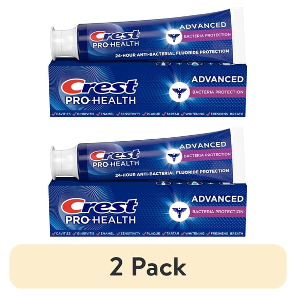(2 pack) Crest Pro-Health Advanced Bacteria Protection Toothpaste, 5.1 oz.