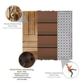 thumbnail image 3 of 36 Pack Co-extruded Wood Plastic Interlocking Deck Tiles,12"x12" Patio Floor Decking Tiles Maintenance-Free Interlocking Deck Tiles for Outdoor and Indoor Use,Mahogany, 3 of 8