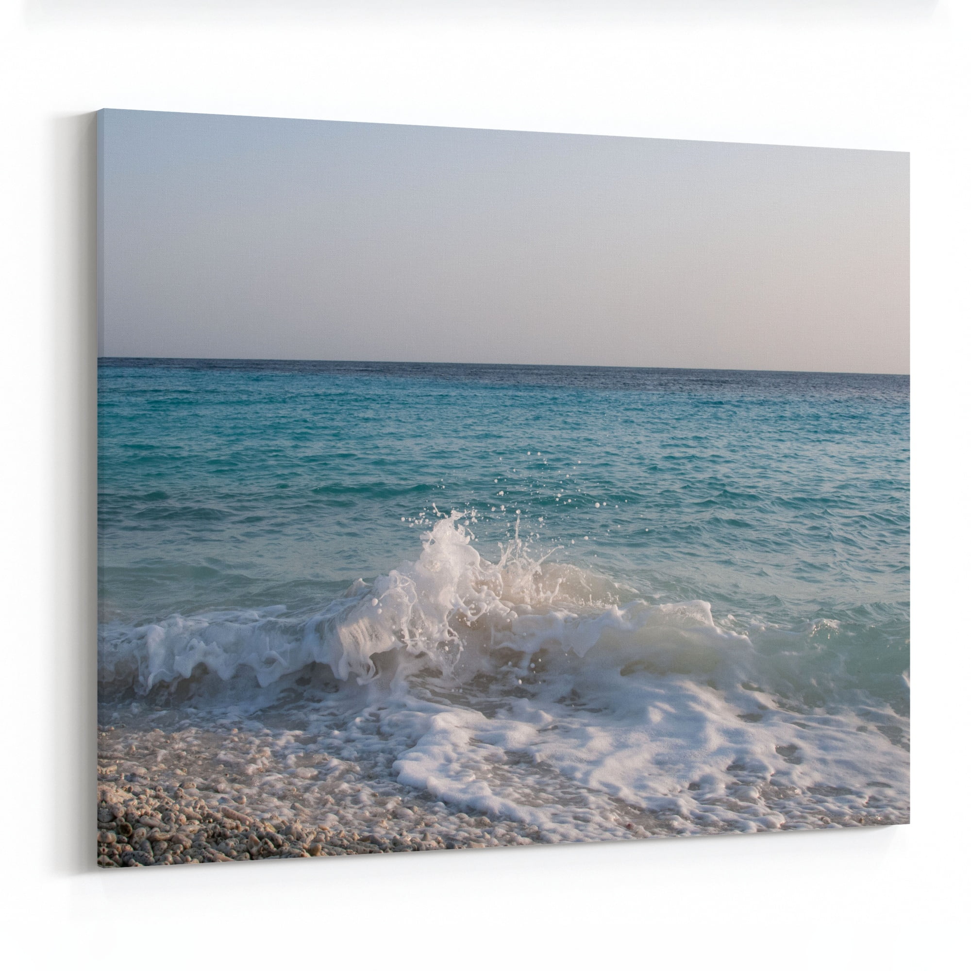 One Inch Canvas Wrap 12x16 Wave Crashing in Ocean Elegant Photograph Wall Art 