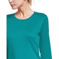 thumbnail image 3 of baleaf Women's Long Sleeve Workout Tops Running Shirt Quick Dry Teal L, 3 of 6