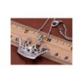 thumbnail image 3 of CZ Clear Crystal Rhinestone Emperor Royal Crown King Queens Pendant Necklace, 3 of 4
