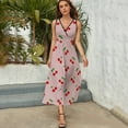 thumbnail image 3 of Cherries Sleeveless Dress Dresses Women Summer Evening Dresses Ladies Bohemia Long Dresses, 3 of 9