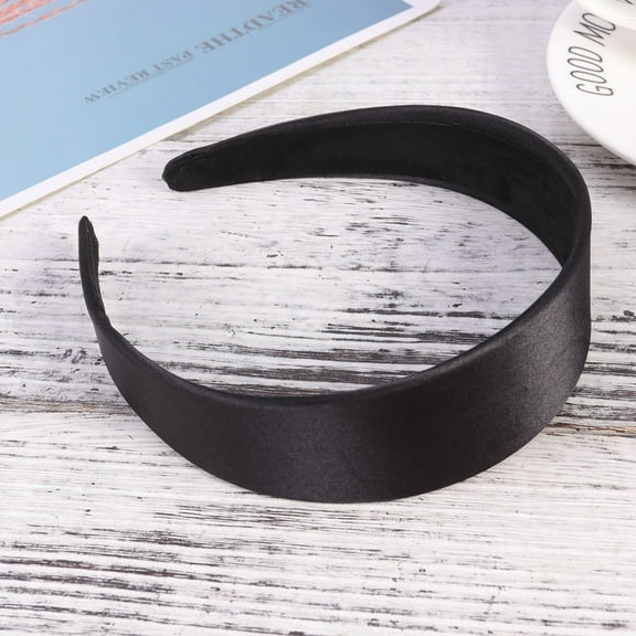 ELAYARD 2Pcs Black Creative Satin Headband Hair Hoops for Costume Party