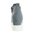 thumbnail image 4 of Journee Womens Clara Round Toe Inside Zip Wedge Sneakers, Widths Available, 4 of 10