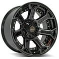 thumbnail image 3 of 4PLAY Wheels 4P70 22 Inch Rims and Tires Fit 5x127 & 5x139.7 22x10 Gloss Black Brushed with Tinted Clear - TerraMax RT 33x12.50/22 (Set of 5), 3 of 5
