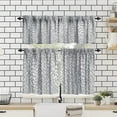 thumbnail image 4 of Grey Leopard Print Valance Curtain Animal Pattern Snow Cheetah Rod Pocket Valance Window Treatments Short Curtains for Kitchen Farmhouse Living Room Bathroom Decor 54x18 Inch + 27x36 Inch X 2, 4 of 5