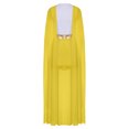 thumbnail image 4 of TiaoBug Ladies Greek Queen Princess Toga Flowy Split Dress Roman Empress Greek Party Costume Yellow S, 4 of 5