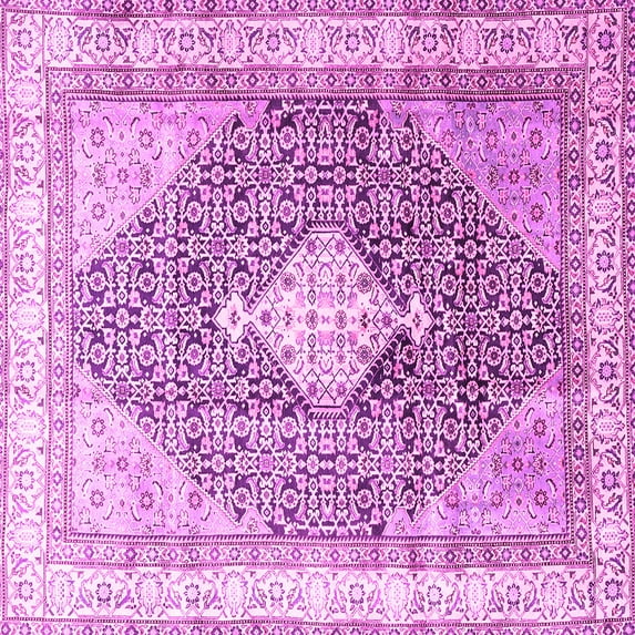 Ahgly Company Indoor Square Persian Pink Traditional Area Rugs, 3' Square