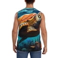 thumbnail image 4 of Balery Colorful Flower Sea Turtle Camisetas sin mangas para hombre, absorbe la humedad y protege contra el mal olor.-XX-Large, 4 of 7