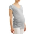 thumbnail image 6 of Oh! Mamma Maternity Women's V-Neck T-Shirt, 2-Pack (Women's & Women's Plus), 6 of 8