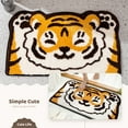 thumbnail image 3 of Tiger Bath Rugs, Cute Water Absorbent Bathroom Rug Plush Microfiber Non-Slip Soft Shower Rug, Funny Shaggy Floor Mats for Kids Room, Bedroom, Kitchen, 17.7" x 29.5", 3 of 7